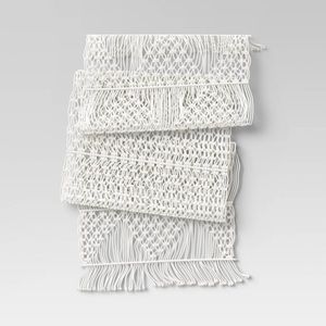 72” x 14 Macramé Table Runner White Opalhouse